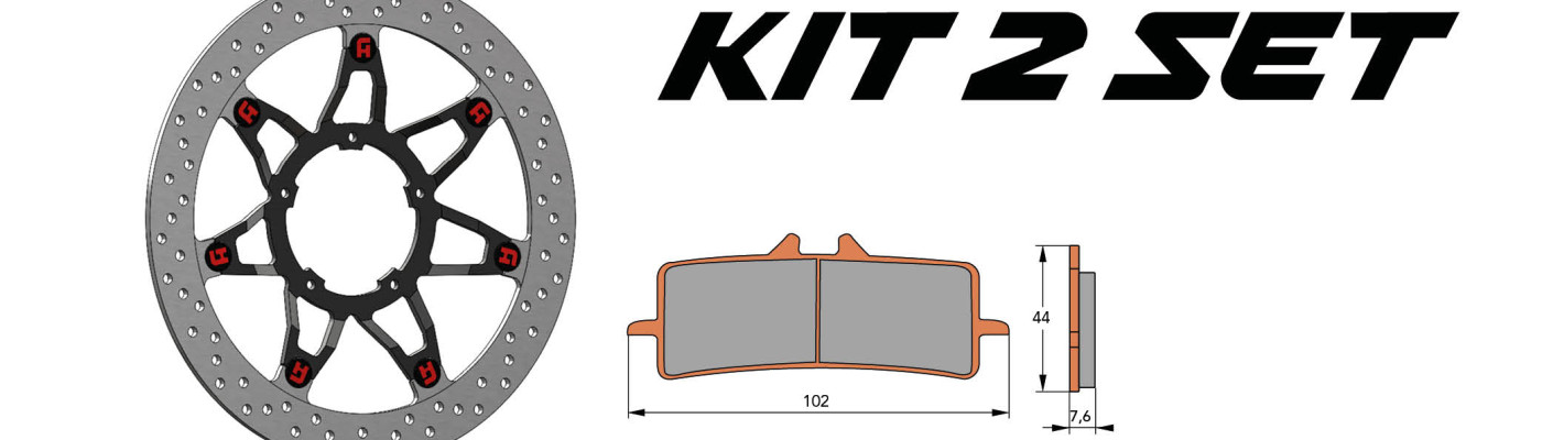 Nueva oferta Accossato: Kit de discos y pastillas de freno para motos