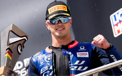 Izan Guevara sul podio al GP di Germania 2026: una nuova conferma della partnership tra Accossato e Pramac